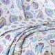 thumbnail image 4 of Juego de cama reversible con diseño floral de lavanda y morado, colcha ligera para todas las estaciones, tamaño Queen, 3 piezas, 4 of 5