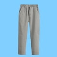 thumbnail image 3 of LIJCC Boys Dress Pants Solid Color Straight School Uniform Pants Classic Elastic High Waist Uniform Pants School Pants(Light Ashy,9-10 Years), 3 of 3