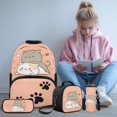 thumbnail image 2 of Jeiento Kawaii Backpack School Backpack for Girls Cats Kids 4 piece Backpacks with Lunch Box Pencil Bag Water Bottle Holder Bookbag for Kids 10-12 Middle School, 2 of 7