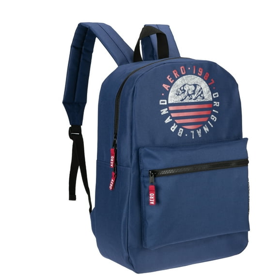 Aeropostale  Backpack for School, College, and Travel， Water Resistant Bookbag Navy Bear