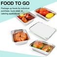 thumbnail image 5 of Armscye 50 Pack 2.25Lb Disposable Aluminum Cardboard Pans, Foil Containers with Cardboard Lids, Aluminum Foil Carry Out Containers with Strong Seal Edge, 5 of 7