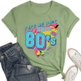 thumbnail image 2 of TSADFHJI T-Shirt de Noël pour Femmes Mode Été Loisirs Art Années 80 Lettre Imprimée Col Rond Manches Courtes T-Shirt S Vert, 2 of 4
