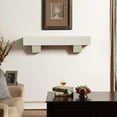 thumbnail image 2 of Duluth Forge 48-Inch Solid Acacia Wood Fireplace Shelf Mantel with Corbels, Antique White Finish, Perfect for Gas and Wood Fireplaces, 2 of 3