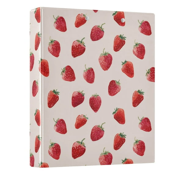 Three Ring Binder Strawberries 1.5 Inch Round Binder D-Rings for Office Supplies and More
