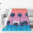 thumbnail image 1 of Balery Beach with Palm Trees Manta de Felpa Suave y Acogedora – Cobija de Franela Aterciopelada para Cama, Lavable y Cálida para Sofá, Mascotas, Transpirable-50"x40", 1 of 7