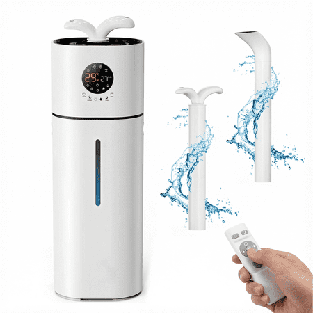 Rocyis Humidifier for Room Home Bedroom, 16L 4.2Gal Cool Mist Tower Top Fill Large Humidifier with Essential Oils, Whole House Floor Humidifiers for Plants, with Remote, 360° Nozzle