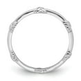 thumbnail image 6 of Diamond2Deal 925 Sterling Silver Rhodium-plated Knot Eternity Ring for Women Size 6, 6 of 8