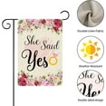 JINGDAN She Said Yes Garden Flag/Engagement Yard House Lawn Sign/Bridal