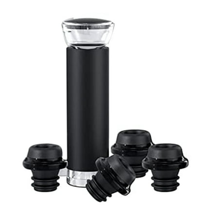 

Wine Saver Pump with 4 Vacuum Bottle Stoppers Reusable Wine Preserver Vacuum Stopper Wine Accessories for Wine Lovers