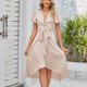 thumbnail image 5 of Vestido de mujer A Line Bow V Neck Vestidos casuales Moda para cóctel (Beige XL) FLhrweasw Para estrenar, 5 of 7