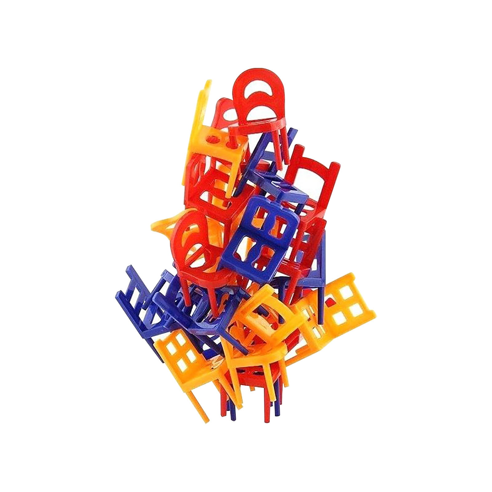 Chair Game Stacking Chair Game with 24 Mini Chairs Children Family Game