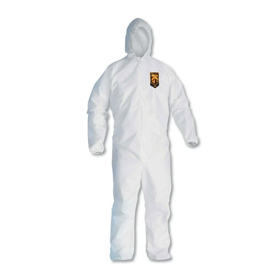 A20 Elastic Back Cuff and Ankle White Coveralls, 24 Per Carton, XL,