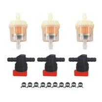 1/4" Fuel Gas Filter Shut Cut Off Valves Clamps Replacement for Briggs & Stratton in Line