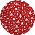 thumbnail image 2 of Addison Rugs Mayfield Premium Machine Washable Transitional Holiday Red Round Rug, 8' x 8', 2 of 6