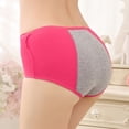 thumbnail image 2 of Valcatch 3-pack Women Period Underwear Panties Seamless Cotton Lace Briefs Breathable Soft for Everyday Wear, 2 of 9