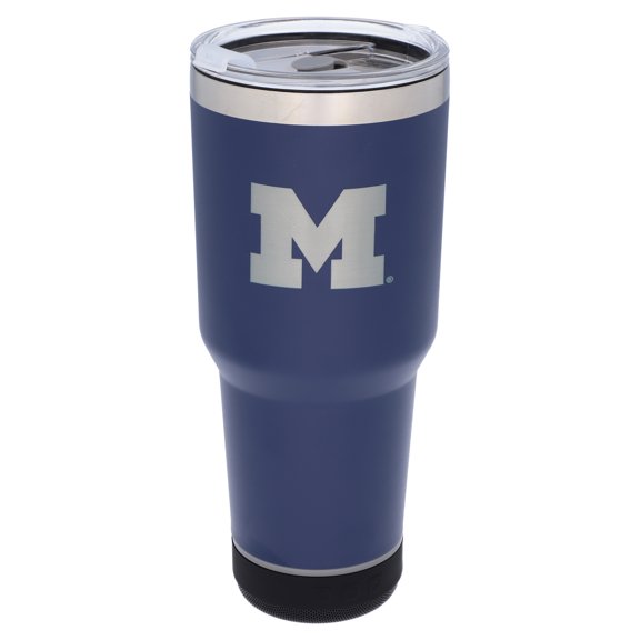 The Memory Company Michigan Wolverines 30oz. Stainless Steel LED Bluetooth Tumbler