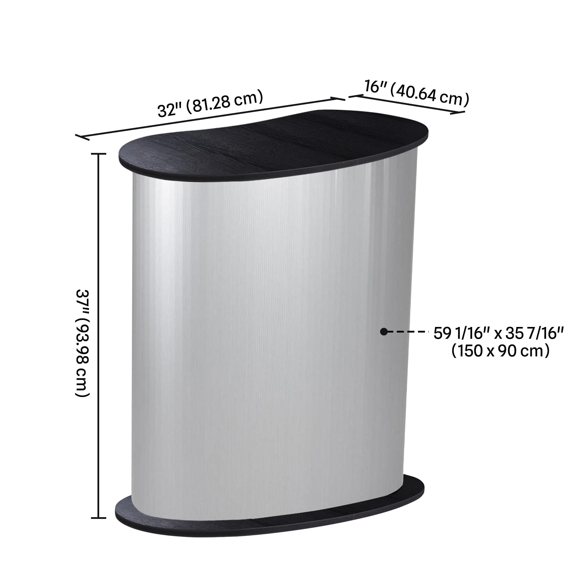 InstaHibit Portable Trade Show Promotion Counter Table with