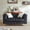 Black, variant on Velvet 2-Piece Living Room Set, 3-Seater Chesterfield Sofa Set of 2 with Tufted Buttons and Gold Feet, Modern 6-Seater Cloud Couch for Living Room, Black