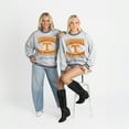 thumbnail image 6 of Women's Gameday Couture Ash Tennessee Volunteers Oversized Fade Route Ringer Stripe Sweatshirt, 6 of 6