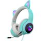 thumbnail image 2 of Gaming Headset Foldable Cat Ear Headphones with RGB LED Light Stereo Sound Headphones with Mic USB 3.5mm Wired Over Ear Gaming Headsets for Kids Adult, 2 of 4