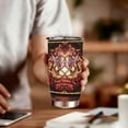 thumbnail image 6 of Stained Glass Love Birds Valentine’s Day Tumbler, Double-Wall Insulated Stainless Steel Travel Mug, Romantic Gift for Her, 6 of 9