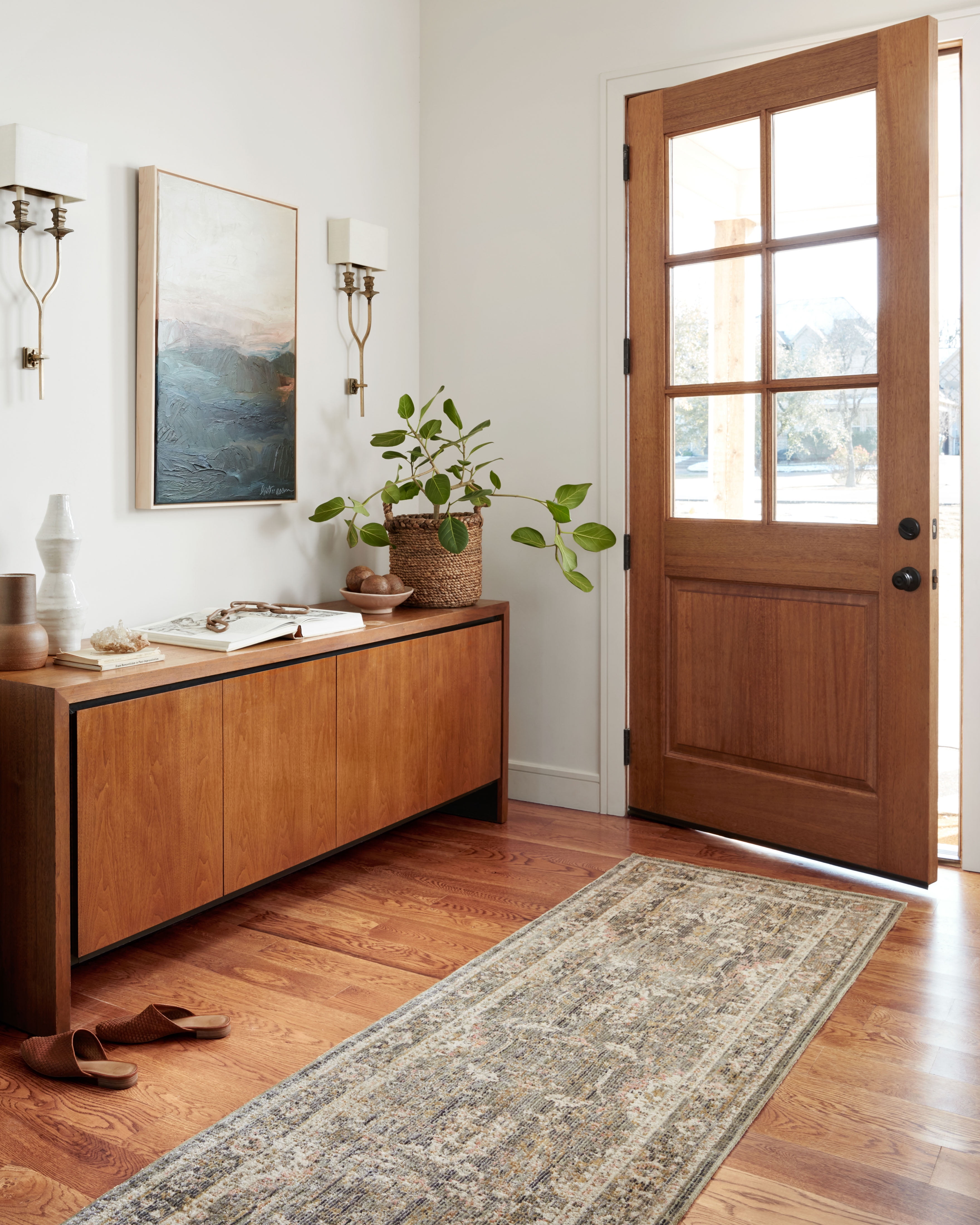 Chris Loves Julia x Loloi Rosemarie Sage/Blush 7'-10" x 10' Area Rug