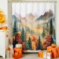 thumbnail image 4 of Shower Curtains Sets for Bathroom Decor Autumn Forest Orange Leaves Waterproof Bathroom Curtain with Hooks, Mountains Nature Landscape for Bathroom Decor,72x72IN, 4 of 6