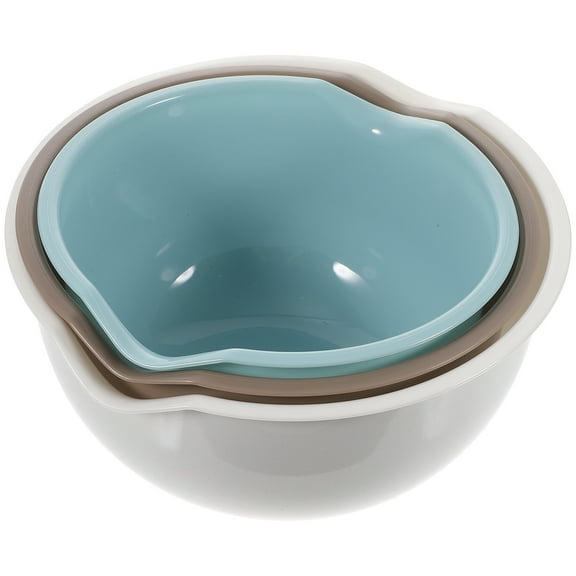 Youliang Plastic Mixing Bowls Set 3pcs with Pour Spouts & Food Storage