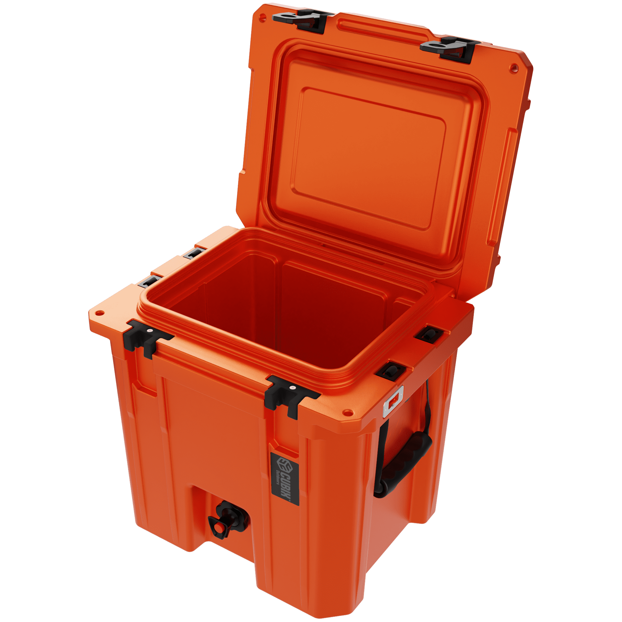 Cubix Outdoors® QuadraX 5 GAL 2-in-1 Portable Insulated Hard Beverage Dispenser and Cooler Fits 14 Cans - Ember Orange