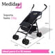 thumbnail image 5 of Carriola de bastón The Baby Shop compacta,frenos,arnés,8 llantas Gris, 5 of 6