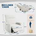thumbnail image 2 of Power Recliner Chair,Swivel Rocker Recliners with USB Ports,90° - 150° Adjustable,270°Swivel Reclining Chair For Living Room, Bedroom, 2 of 8