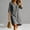 Gray, variant on Womens Linen Dress Conservative Dress Regular Fit 2026 Summer Solid Color 3/4 Sleeve V Neck Womens Casual Dress for Night Out and Club S-2XL