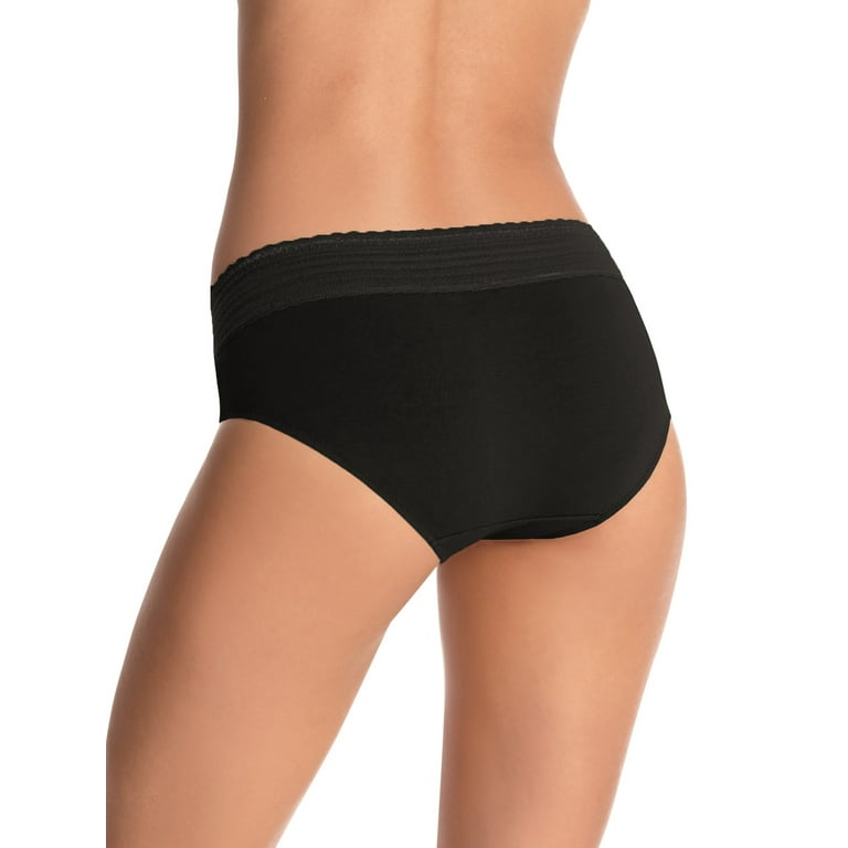 Warners® Blissful Benefits Dig-Free Comfort Waist with Lace Cotton Hipster  6-Pack RU2266W 