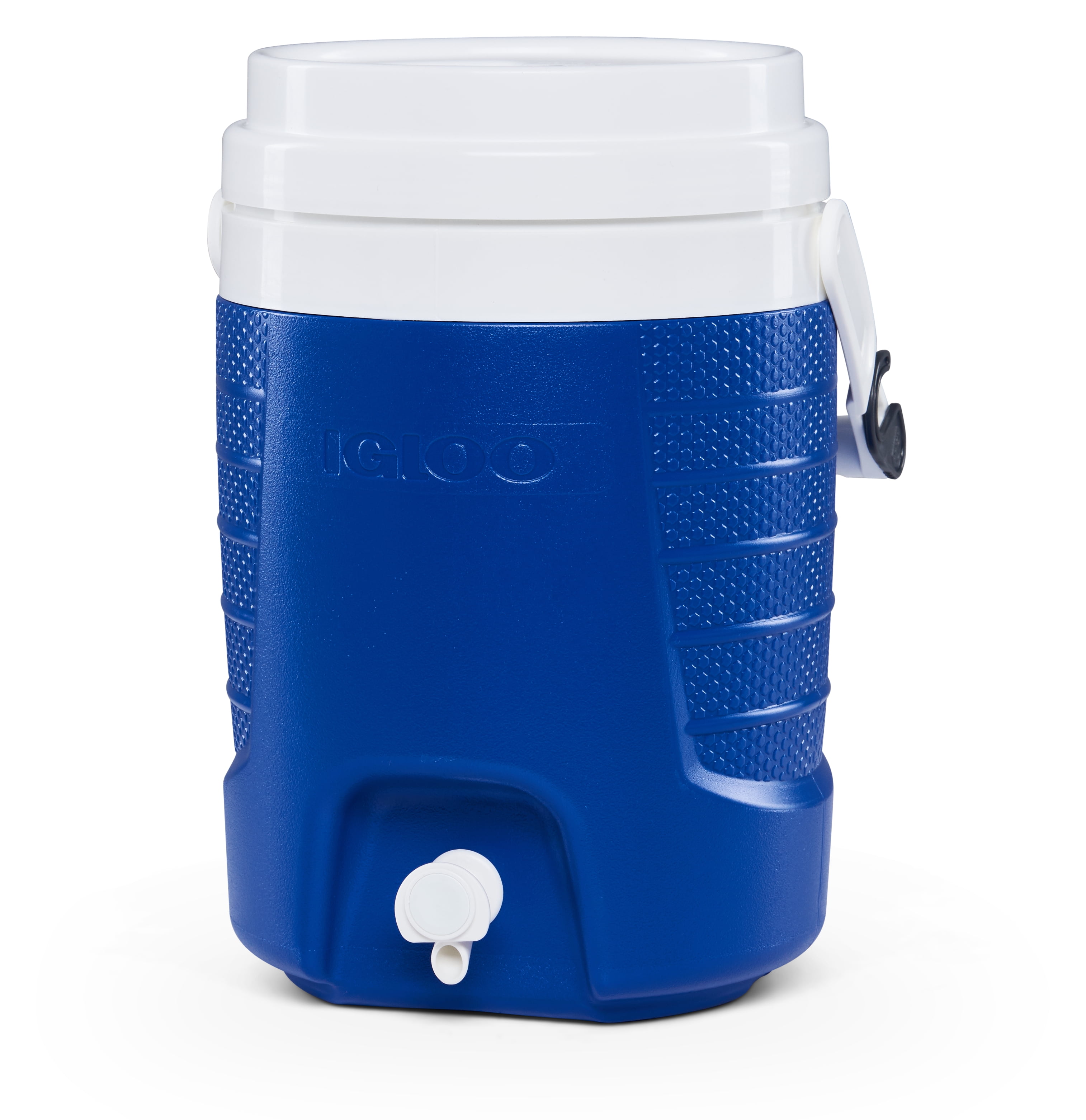 Blue Igloo 5 Gallon Wheeled Portable Sports Cooler Water Beverage Dispenser with Flat Seat Lid Pack of 2
