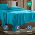 thumbnail image 3 of Nestl Full XL Size Sheet Sets, 1800 Series Deep Pocket 4 Piece, Luxury Soft Microfiber Bed Sheet Sets, BEACH BLUE, 3 of 8