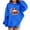 Blue, variant on Lorytime Christmas Hoodies for Boys Girls Santa Hat Bow Sweatshirt Long Sleeve Pullover Drop Shoulder Festive Tops