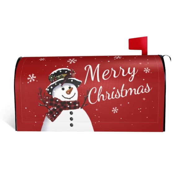 Funda para Buzón JYKCUL Invierno Deja que Nieve Muñeco de Nieve 45x53 cm