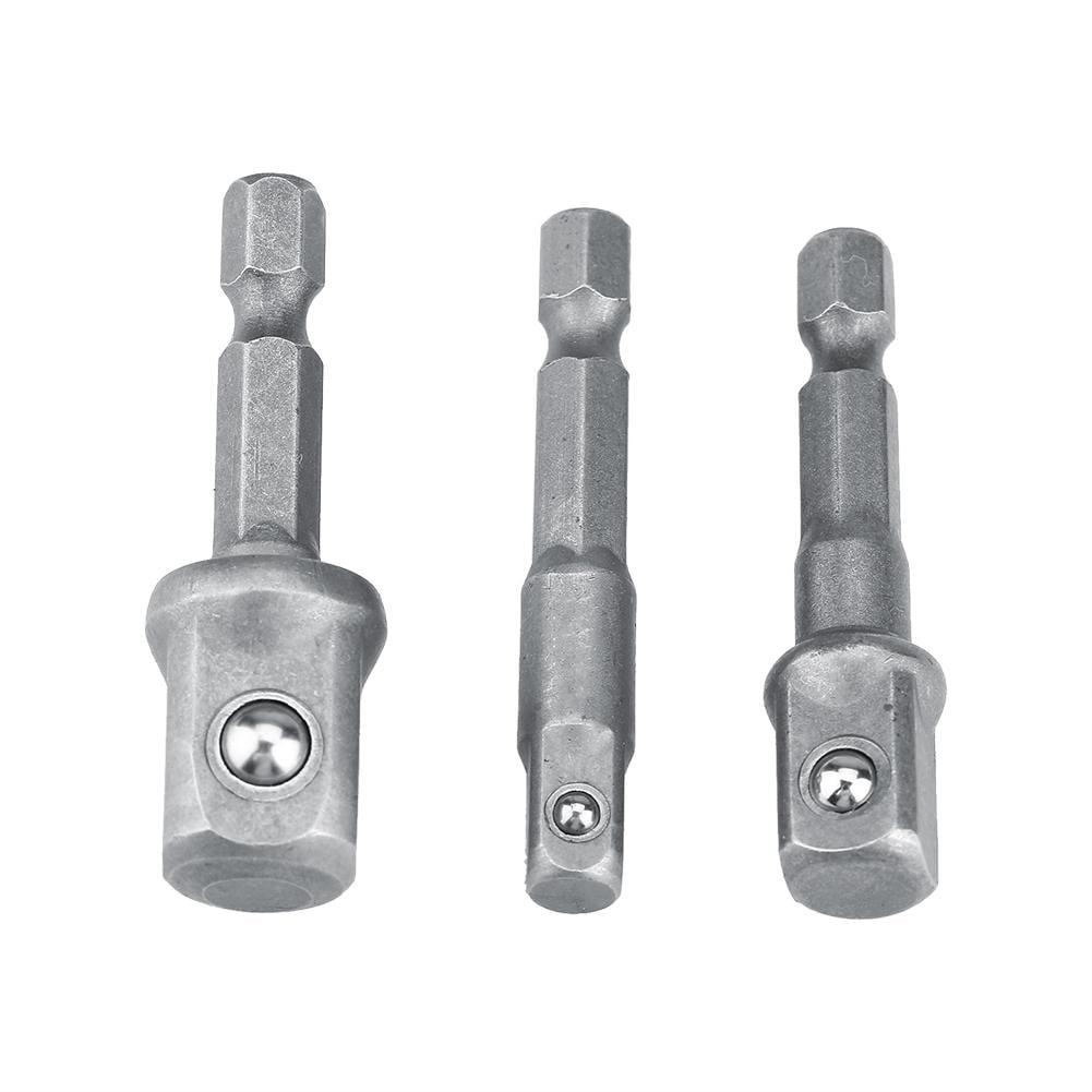 Vanadium Steels Socket Adapter Hex Shank 1/4" 3/8" 1/2" Extension Drill Bits Bar