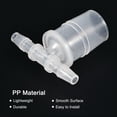 thumbnail image 4 of Uxcell 6x20x6mm OD PP Reducing Barb Hose Fitting Tee T Shape 3 Way Pipe Connector, Translucent 2 Pack, 4 of 5