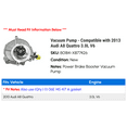 thumbnail image 2 of Vacuum Pump - Compatible with 2013 Audi A8 Quattro 3.0L V6, 2 of 3