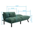 thumbnail image 5 of Leumius Futon Sofa Bed High-Density Memory Foam Adjustable Backseat, Greem, 5 of 6