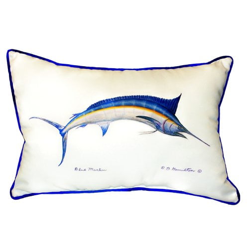 Betsy Drake Interiors Marlin Indoor/Outdoor Lumbar Pillow