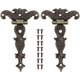 thumbnail image 1 of Paquete de 2 bisagras decorativas para puerta de gabinete en forma de T de aleación de zinc, 1 of 5