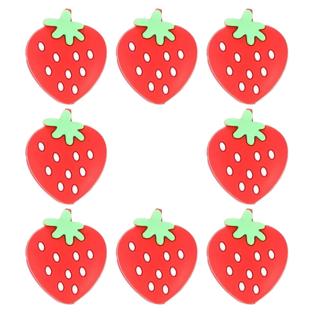 8pcs Strawberry Shape Tennis Racket Shock Absorber Racket Damping Supply Silicone Racket Dampener