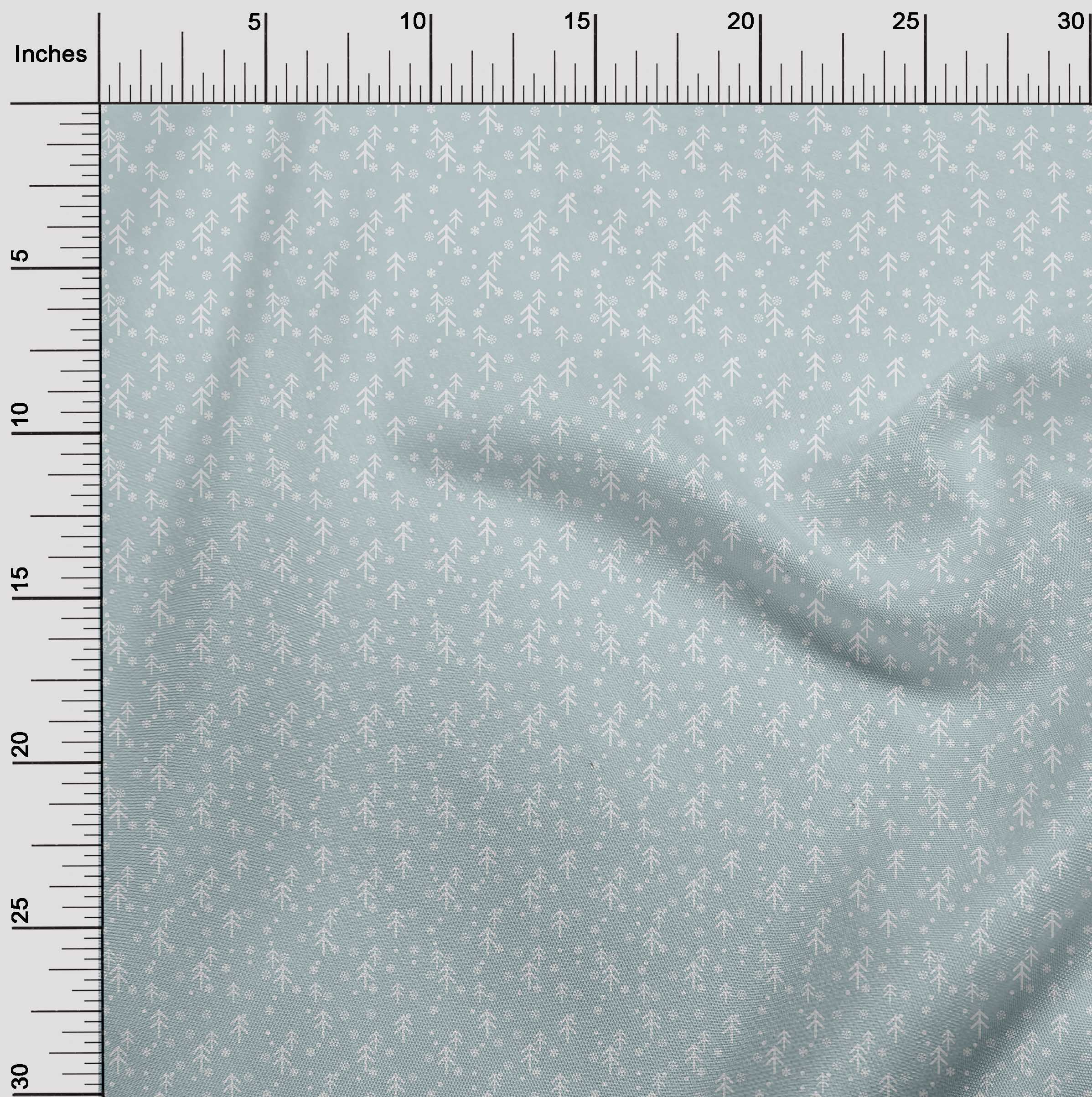 oneOone Cotton Flex Sky Blue Fabric Merry Christmas Quilting Supplies Print Sewing Fabric By The Yard 40 Inch Wide