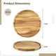 thumbnail image 5 of 20 platos de madera de acacia, platos redondos de madera de 7,9 pulgadas, bandejas naturales para servir, platos rústicos para postre, aperitivos, sándwich, vajilla ligera, 5 of 6