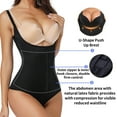 thumbnail image 4 of QRIC Shapewear for Women Tummy Control Brief Bodysuit Open Bust Body Shaper Zipper Closure Black, 3XL, 4 of 6