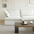 thumbnail image 5 of Sdorens Modular Sectional Sofa,Modern Linen Fabric Couch Free Combination Sofa,4-Seat Sofa for Living Room,White, 5 of 16
