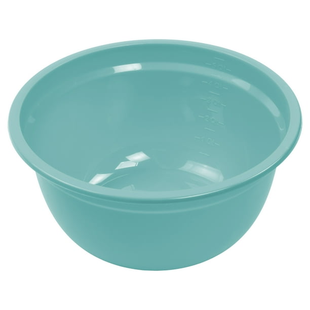 Mainstays 6Quart Mixing Bowl, Mint, Raised Inner Measurements