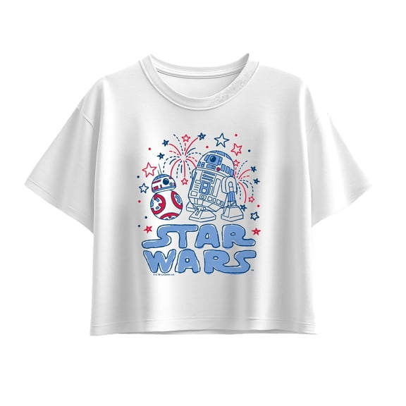 Star Wars - Americana BB8 R2D2 - Youth Girls Boxy T-Shirt